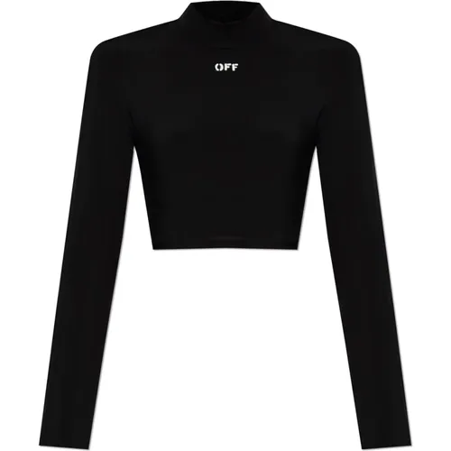 Turtleneck Top , Damen, Größe: S - Off White - Modalova