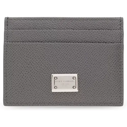 Wallets & Cardholders, male, , Size: ONE SIZE Card holder with logo - Dolce & Gabbana - Modalova