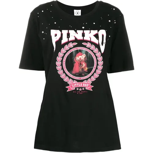 Schwarzes Damen T-Shirt Pinko - pinko - Modalova