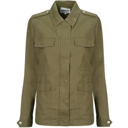 Khaki Dream Parka Damenjacke , Damen, Größe: L - Only - Modalova