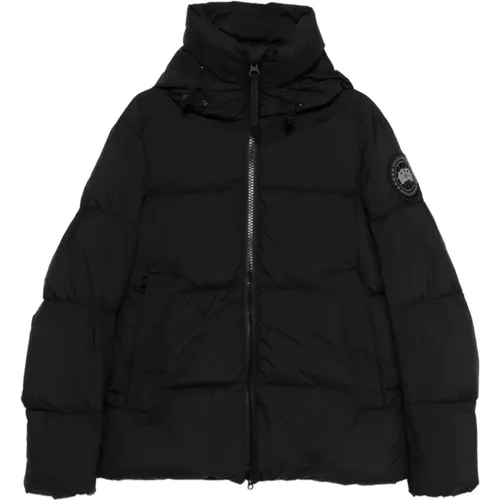 Winter Jackets, male, , Size: L Quilted Hooded Jacket - Canada Goose - Modalova