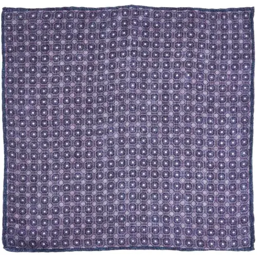 Seidenschal mit geometrischem Muster Lila Blau - BRUNELLO CUCINELLI - Modalova