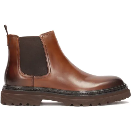 Braune Leder Herren Chelsea Boots , Herren, Größe: 40 EU - Kazar - Modalova