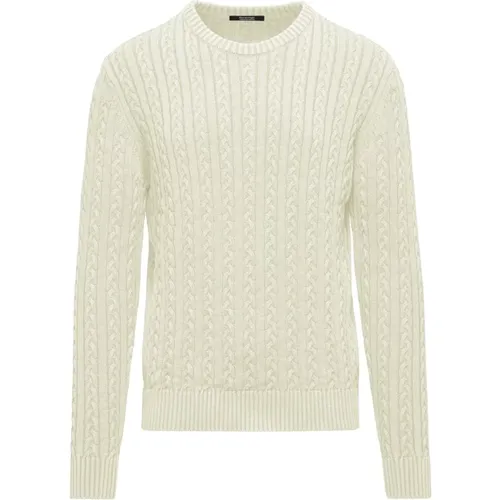 Warm Cotton Cable Knit Sweater , male, Sizes: XS, M - BomBoogie - Modalova