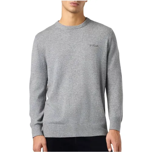 Regent Blend Grau Melange Pullover , Herren, Größe: L - Saint Barth - Modalova