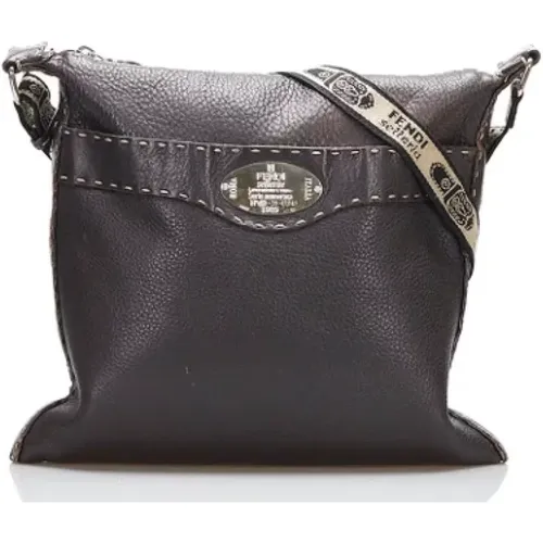 Pre-owned Leather Fendi Shoulder Bag , unisex, Sizes: ONE SIZE - Fendi Vintage - Modalova