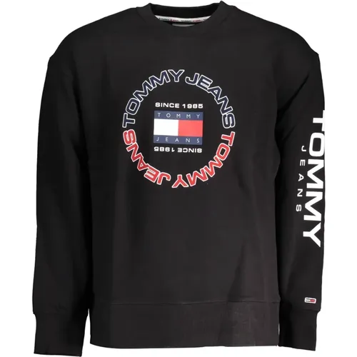 Sweatshirts, male, , Size: L Long Sleeve Sweatshirt with Print - Tommy Hilfiger - Modalova