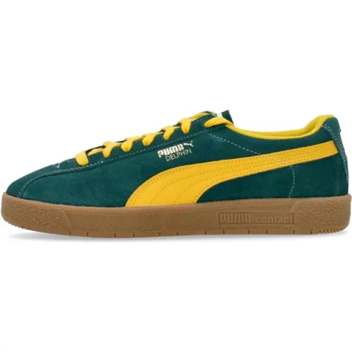 Sneakers, male, , Size: 10 US Malachite/yellow Sizzle Mens Low Shoe - Puma - Modalova