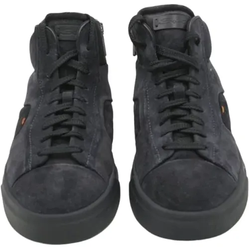 Elevate Your Casual Style with Nubuck Sneakers , male, Sizes: 6 1/2 UK - Santoni - Modalova