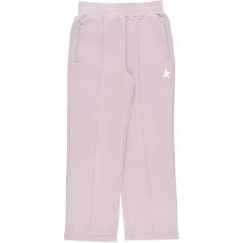 Lila Kinder Baumwollhose Elastischer Bund - Golden Goose - Modalova