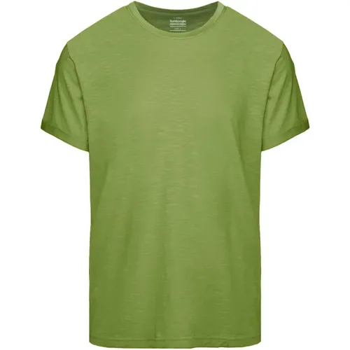 Slub-Jersey Crew Neck T-Shirt , male, Sizes: 2XL, XL, L - BomBoogie - Modalova