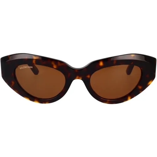 Damen Cat-Eye Sonnenbrille mit Vintage-inspirierter Signatur , Damen, Größe: 52 MM - Balenciaga - Modalova