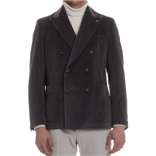 Jackets Grey , male, Sizes: L, XL, M, 2XL - Tagliatore - Modalova