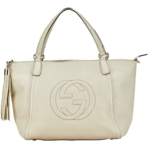 Pre-owned Tote Bags, female, , Size: ONE SIZE Pre-owned Leather gucci-bags - Gucci Vintage - Modalova