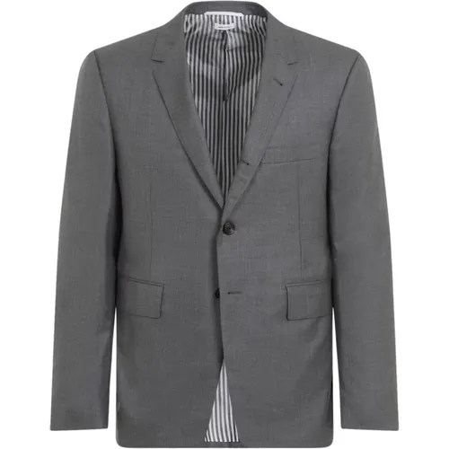 Blazers, male, , Size: 2XL Classic Grey Sport Coat - Thom Browne - Modalova