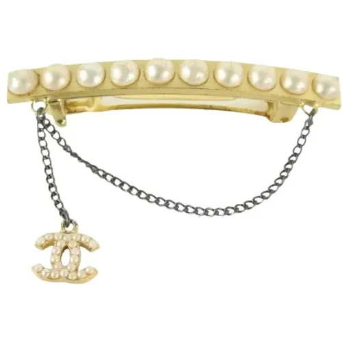 Pre-owned Jewellery, female, , Size: ONE SIZE Pre-owned Pearl Hair Accessories - Chanel Vintage - Modalova