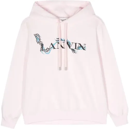 Hoodies, female, , Size: S Classic Printed Hoodie - Lanvin - Modalova