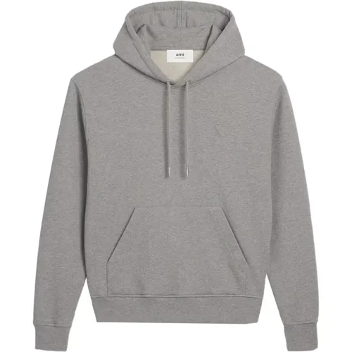 Casual Grey Cotton Sweatshirt , female, Sizes: 2XL, XS, L, M, XL, S - Ami Paris - Modalova