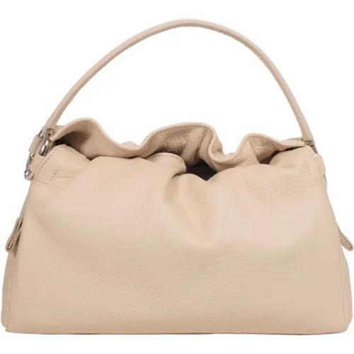 Puffy Lederhandtasche mit verstellbarem Riemen , Damen, Größe: ONE Size - Orciani - Modalova