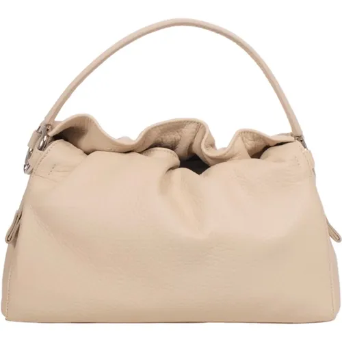 Puffy Lederhandtasche mit verstellbarem Riemen - Orciani - Modalova