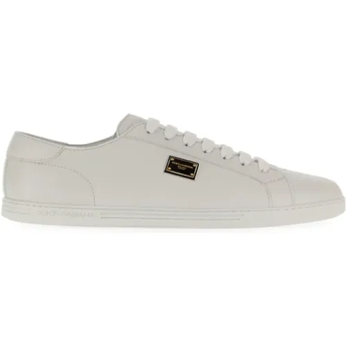 Saint Tropez Leder Sneaker Hergestellt in Italien , Herren, Größe: 42 EU - Dolce & Gabbana - Modalova