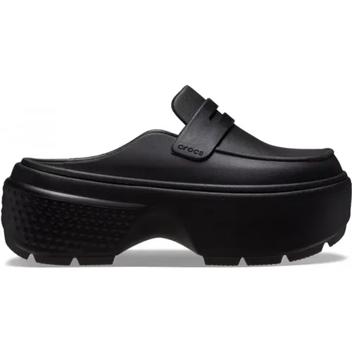 Schwarze Stomp Loafer Schuhe , Damen, Größe: 39 EU - Crocs - Modalova