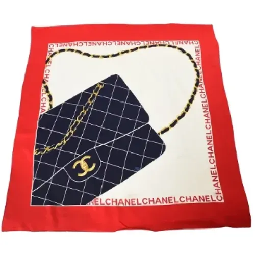 Pre-owned Scarves, female, , Size: ONE SIZE Pre-owned Silk scarves - Chanel Vintage - Modalova