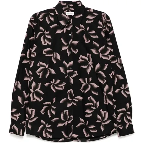 Casual Shirts, male, , Size: XL Graphic Print Long Sleeve Shirt - Dries Van Noten - Modalova