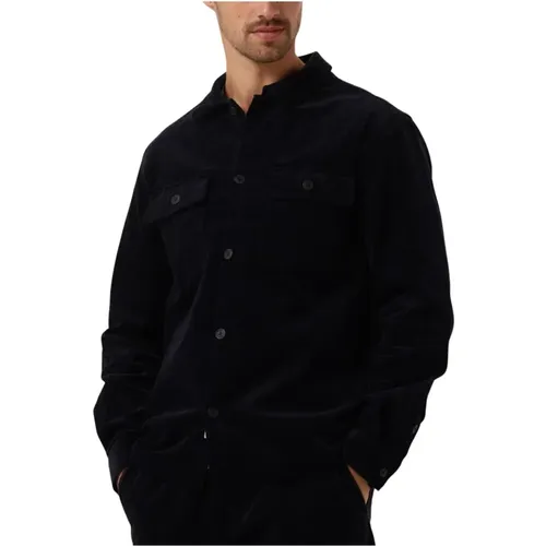 Cord Overshirt Casual Retro Stil , Herren, Größe: L - Anerkjendt - Modalova