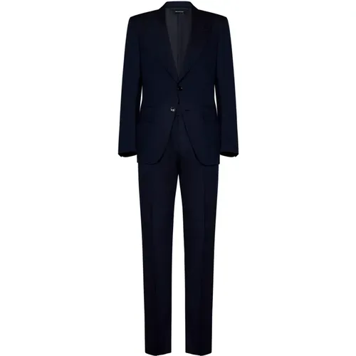 Wool Suit Single-Breasted Blazer , male, Sizes: L, 2XL, M, S - Tom Ford - Modalova