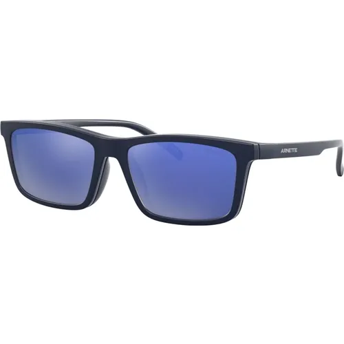 Blaue Clip-On Sonnenbrille , Herren, Größe: 55 MM - Arnette - Modalova