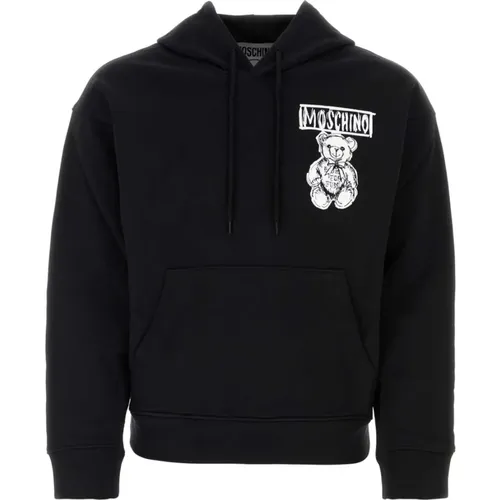 Hoodies, male, , Size: S Stylish Cotton Sweatshirt - Moschino - Modalova