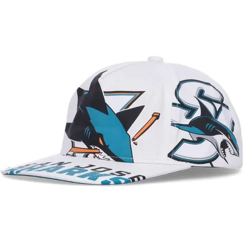 Caps, unisex, , Size: ONE SIZE San Jose Sharks Flat Brim Cap - Mitchell & Ness - Modalova