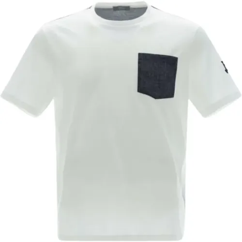Bicolor T-Shirt with Tashino Design , male, Sizes: L - Herno - Modalova