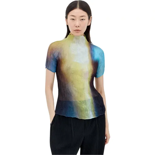 Grafisches Motiv Chiffon Twist Top - Issey Miyake - Modalova