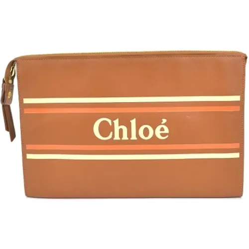 Pre-owned Clutches, female, , Size: ONE SIZE Pre-owned Leather clutches - Chloé Pre-owned - Modalova