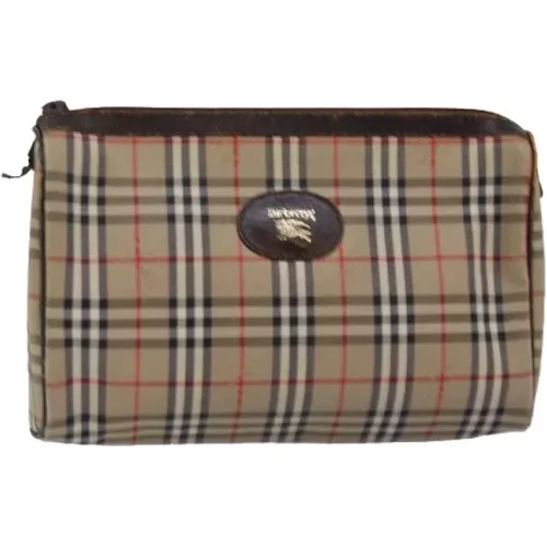 Pre-owned Clutches, female, , Size: ONE SIZE Pre-owned Canvas pouches - Burberry Vintage - Modalova