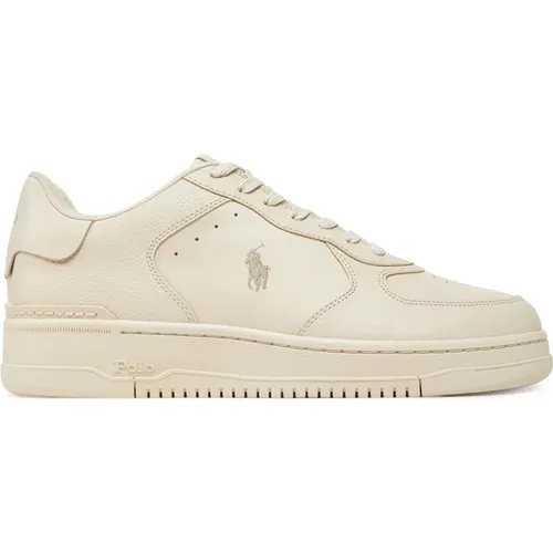 Sneakers, male, , Size: 7 US Masters CRT Leather Sneaker - Polo Ralph Lauren - Modalova