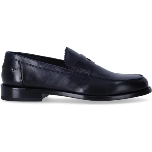 Dunkelblaue Penny Loafer , Herren, Größe: 44 EU - Doucal's - Modalova