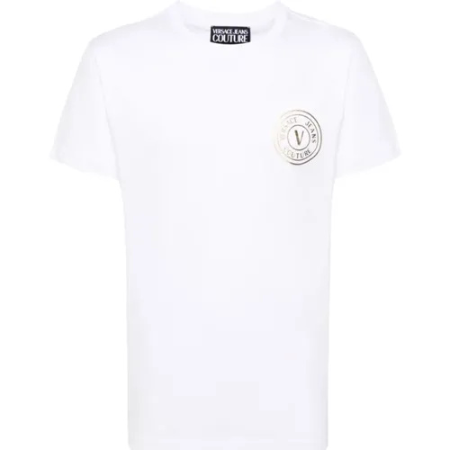 Casual Cotton T-Shirt for Men , male, Sizes: 2XL, XL, L - Versace Jeans Couture - Modalova