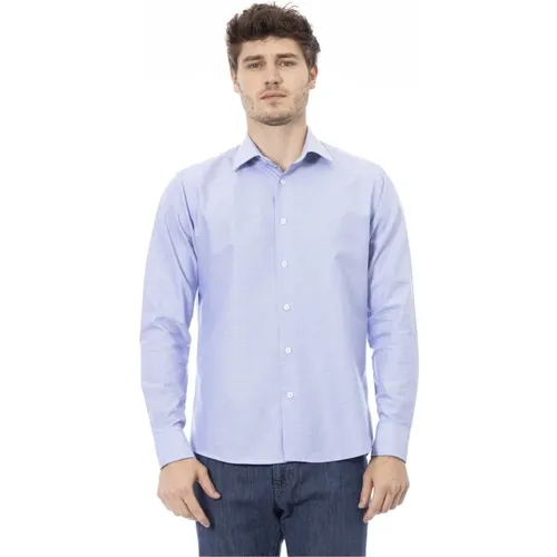 Italian Collar Button-Up Shirt Trend , male, Sizes: XL, 4XL, 2XL, 3XL - Baldinini - Modalova