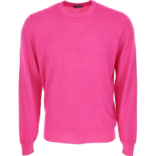 Sweatshirts, male, , Size: M Sweaters Fuchsia - Drumohr - Modalova