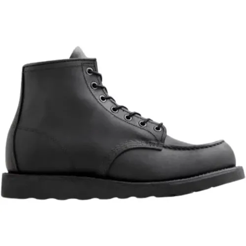 Klassischer Moc Schwarzer Lederschuh , Herren, Größe: 42 EU - Red Wing Shoes - Modalova