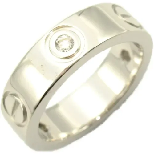 Pre-owned Jewellery, female, , Size: ONE SIZE Pre-owned White Gold rings - Cartier Vintage - Modalova