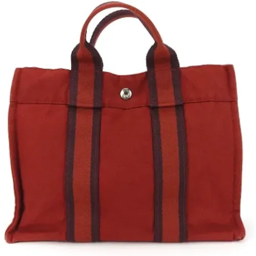 Pre-owned Tote Bags, female, , Size: ONE SIZE Pre-owned Canvas handbags - Hermès Vintage - Modalova