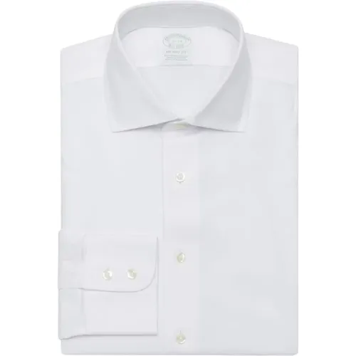 Milano Fit Bügelfreies Hemd, English Spread Kragen , Herren, Größe: 3XL - Brooks Brothers - Modalova