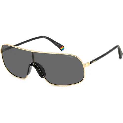 Sunglasses, male, , Size: ONE SIZE Gold/Grey Sunglasses PLD 6222/S - Polaroid - Modalova