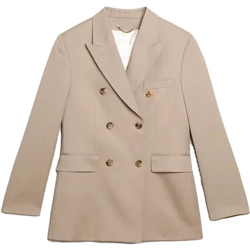 Blazers, female, , Size: XS Roasted Cashew Double Breasted Blazer - Golden Goose - Modalova