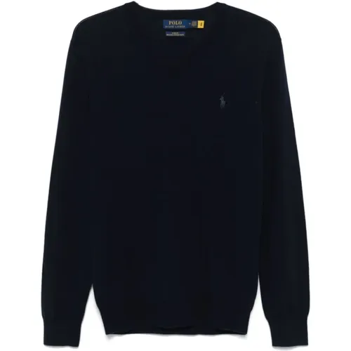 Blaue Pullover , Herren, Größe: XL - Ralph Lauren - Modalova