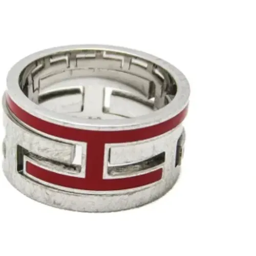 Pre-owned Jewellery, female, , Size: ONE SIZE Pre-owned Silver rings - Hermès Vintage - Modalova